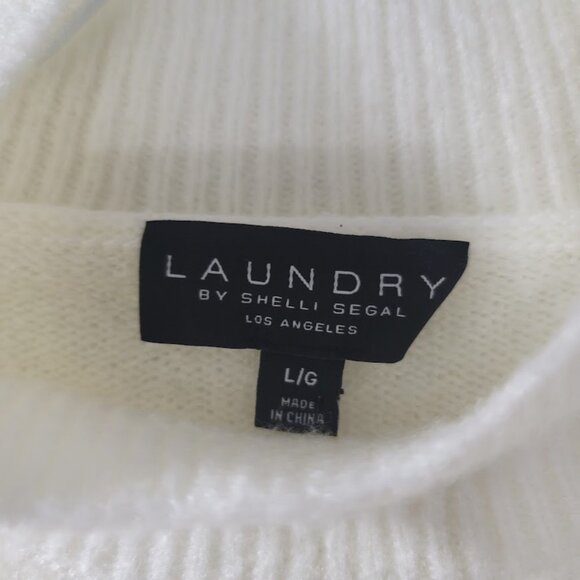 Laundry by Shelli Segal Women's Turtleneck Sweater Sz LG - Cream - Picture 12 of 12